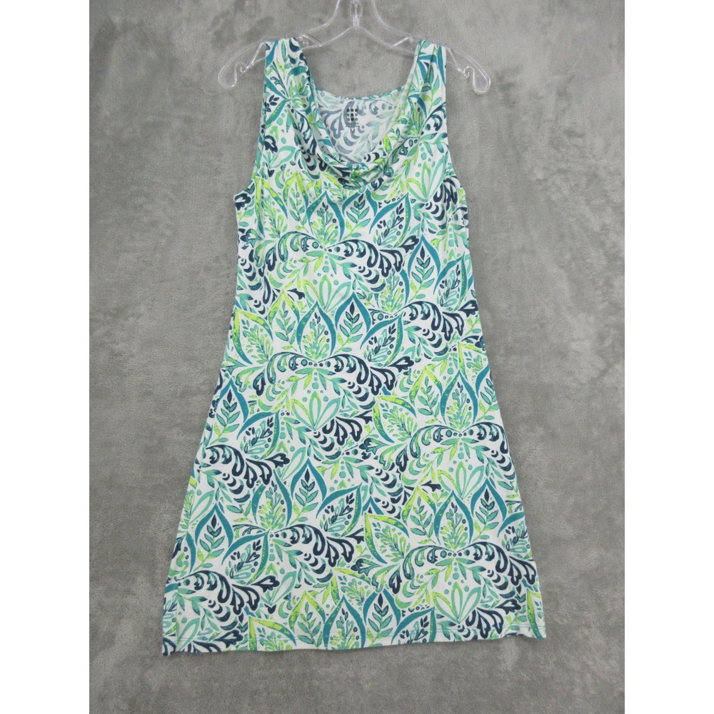 Title Nine Dress Womens Size M Breeze Cowl Neck Floral Outdoor Athleisure Pocket